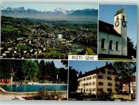 8630 Rüti ZH - Generalansicht Kirche Gartenbad Haus