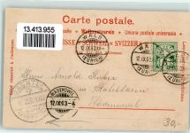 8340 Bachtel 1903 Gebrauchsspuren Kirche Hinweil Lithographie