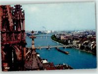 4000 Basel Bâle - Blick vom Münster auf die Wettsteinbrücke