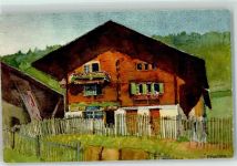 1885 Chesières Künstlerkarte Chalet sign. F Portier