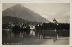 um 1930/40 - Spiez: Ansicht mit Niesen,A. Beer AKU2