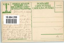 Bern Berne 1914 Künstlerkarte Landesausstellung Weinbau sign. A.Tieche Offizielle Künstlerpostkarte No.6