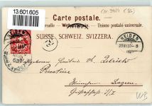 9424 Rheineck 1900 Lithographie Tracht Rhein Bodensee Drahtseilbahn nach Walzenhausen