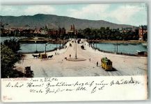 8000 Zürich 1904 - Straßenbahn Pferdestraßenbahn Quaibrücke