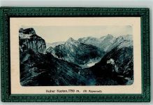 1915 Prägedruck Passepartout Schmuckrahmen Hoher Kasten Berg