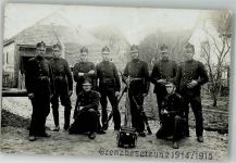 Soldaten in Uniform anläßlich der Grenzlandbesetzung Militär Schweiz 1915 Privatfoto AK
