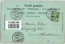 4125 Riehen 1901 Lithographie Krankenhaus Diakonissenanstalt Mondschein