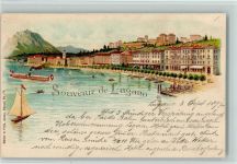 6900 Lugano 1902 Lithographie Gruss aus - Verlag Müller & Trüb Nr. 132 AK