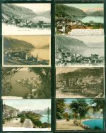 1820 Montreux Lot mit 24 AK 1902-1927; gute Erhaltung, größtenteils gelaufen