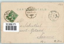 1260 Nyon 1901 Prägedruck Helvetia Wappen Ort lt. Stempel