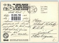 sign. Eplattenier Bundesfeierkarte 1940 Für unsere Soldaten Bundesfeier / Pro Patria Schweiz Gebrauchsspuren