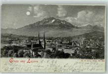 6000 Luzern Lucerne 1899 Mondschein