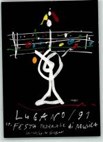 6900 Lugano 1991 - Festa Federal di Musica Werbung UBS