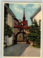 St Chrischona Foto AK Torbogen Aufgang zur Kirche