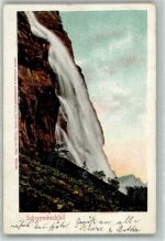 8783 Linthal 1902 Foto AK Schreyenbachfall Bahnpost Zug 218 Nr. 26