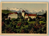6330 Cham Foto AK Kirche Töchterinstitut Heiligenkreuz