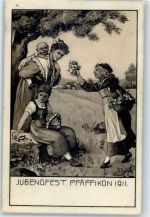 8330 Pfäffikon ZH Künstlerkarte Jugendfest 1911