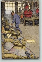 Künstlerkarte Chemische Idustrie - Berufe - Landes-Ausstellung 1914 Serie b, gute Erhaltung