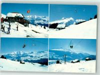 7165 Breil Brigels - Winter Skifahrer Bügellift Sessellift Péz d´Argas