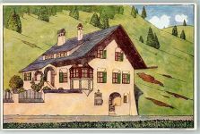 7500 St. Moritz Künstlerkarte sign Nicolaus Hartmann Villa Engadiner Museum Künstlerkarten Verlosung Los Nr 292247