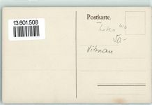 6354 Vitznau Lithographie Pension Handschin Villa Flora Ort handschriftlich