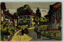 8314 Kyburg Künstlersteindruck Dorfstrasse sign E. Bollmann