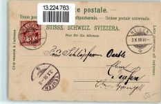 9410 Heiden 1898 Gebrauchsspuren Kursaal Edelweiss Lithographie