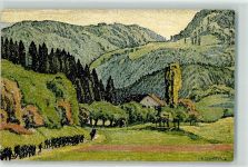 Vallee du Jura pres de Fontenais sign E. Schlatter Pro Juventute Schweiz 1917 Künstlerkarte