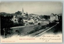 5400 Baden 1903 Foto AK Landvogtei- Schloss