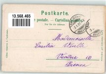 2500 Biel/Bienne 1903 Lithographie Stadt- Kirche Marktplatz