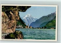 6454 Flüelen - Axenstrasse gegen Flüelen und Bristenstock