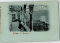 6600 Locarno Lithographie / Mondschein Ricordo di Locarno
