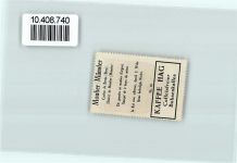 2740 Moutier - Vignette Wappen Kaffee Hag ca 1920-1940 Burg