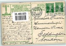 3000 Bern Berne Künstlerkarte Landesausstellung 1914 Nr.1 sign. P.Wyss