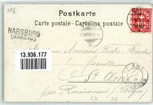 5245 Habsburg 1906 - Aargauer Trachtenfrau auf der Habsburg