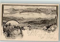 9428 Meldegg Walzenhausen 1903 - Panorama von der Meldegg Gasthaus