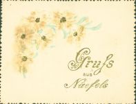 8752 Näfels AK mit Perlen Blumen mit aufgeklebten kleinen Perlen KEINE AK Prägedruck
