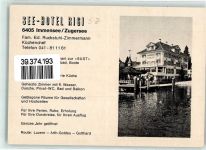 6405 Immensee KEINE AK Werbung Seehotel Rigi
