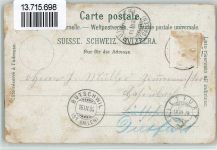 9613 Mühlrüti 1904 BOAKC Gasthuas zum Hirschen Postamt Gasthaus z. Tell Lithographie