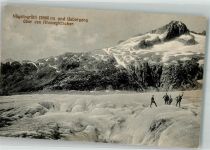 Furka 1912 Foto AK Rhonegletscher Nägelisgrätli