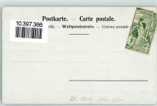 8000 Zürich 1900 Künstlerkarte St Peters Kirche sign