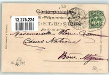 2900 Porrentruy Pruntrut 1905 Gebrauchsspuren Bahnhofstraße Hotel Mondschein