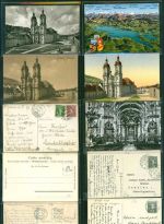 9000 St. Gallen S. Gallo Kleinposten bis 20 Lot mit 13 AK, 1905-1946; überwiegend gute Erhaltung, teils gelaufen