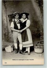 Serie 113 v Scene de vendanges en pays Vaudois - Weinprobe, gute Erhaltung AK Tracht Schweiz