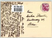 Pinselzeichnug Frau sign. Nyfeler Motiv Schweiz Künstlerkarte