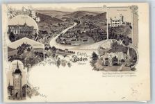 5400 Baden Lithographie Schartenfels