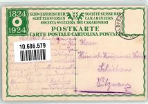 8330 Pfäffikon ZH Gebrauchsspuren Schützenfest 1824-1924 Lithographie sign. Hugentobler