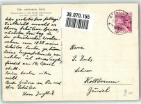 8374 Oberwangen TG 1937 - Kirche Glasgemälde von Zurflüh Der verlorene Sohn Bahnpost Zug 507