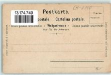 8000 Zürich Lithographie / Künstlerkarte Tonhalle sign C. Steinmann Serie Zürich