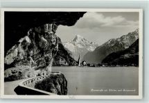 6454 Flüelen - Axenstrasse mit Flüelen und Bristenstock